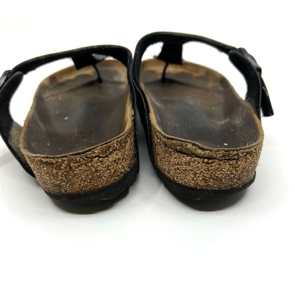 Birkenstock Gizeh Black Leather Sandals Women's 8.5 US - Picture 6 of 8